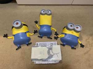 Minions 3DFX Wall Lamps Night Lights unused All 3 Set