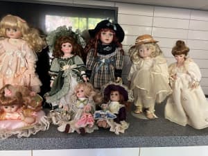 Collection of beautiful dolls purchased from the mint years ago