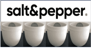 4 x SALT & PEPPER White Pisset Espresso Cups - 120 ml