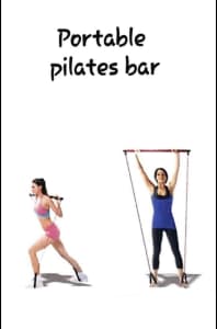 Pilates bar with resistance bands