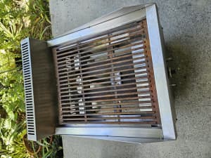 Stainless Commercial Kitchen Grill. Dual Burner