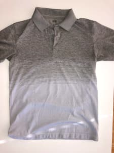 UNIQLO Mens Gey DRY-EX Gradation Polo Shirt Size XS