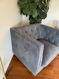 Couch - Grey - 3 Seater plus 2 Arm Chairs