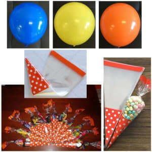Nerf Colour Balloons & Cello Lolly Party Favour Bags
