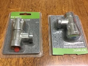 Two Washing Machine Taps (New & Chrome Plated Brass) 20 mm (both $30)
