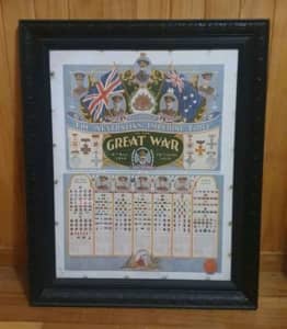 WW1 AUSTRALIAN IMPERIAL FORCE MILITARY PICTURE FRAME