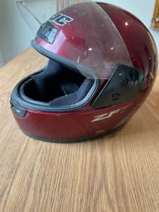 HJC motorcycle helmet - burgundy