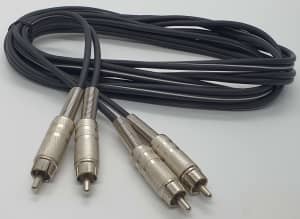 2 RCA Male Professional Audio Interconnect Cable 3m