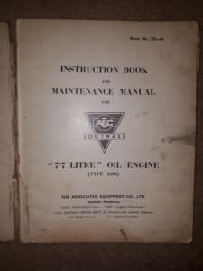 AEC 7.7 litre Factory engine Workshop manual