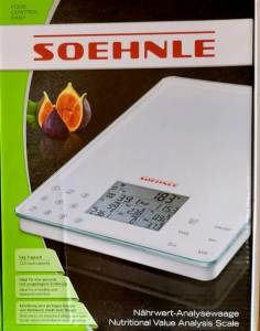NEW - SOEHNLE Digital Kitchen Scales Calculates Food Control values.