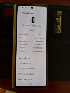 Samsung Z fold 3 5G 256GB