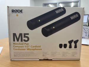 Rode M5 Compact Cardioid Condenser Microphone Pair - BNIB