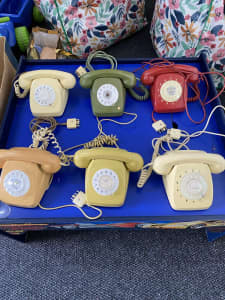 Vintage retro telecom phone collection