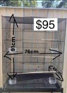 BRAND NEW Wide & tall flight cage flatpacked $50 extra Trolley