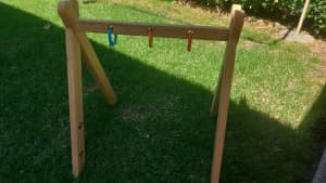 Wooden A frame for baby play mat