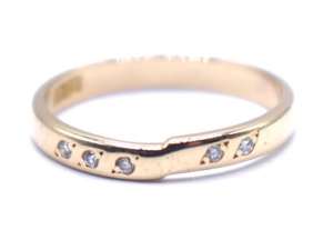 0.05ct TDW 9ct Yellow Gold Ladies Diamond Ring Size J 033700233468