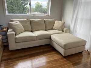 OzDesign Australian made sofa and ottoman.