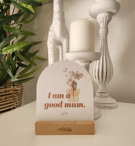 Motherhood affirmation cards with stand