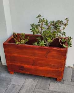 Handcrafted Pine planter boxes ( various Sizes available))