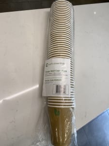 50x disposable cups, single wall, 355ml
