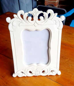White Wooden Standing Photo Frame.