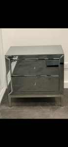 FREE MIRRORED BEDSIDE TABLE