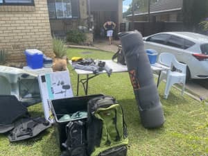 Kayak and accessories and camping accessories