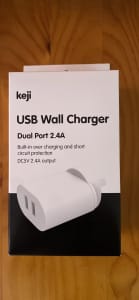 keji usb wall charger dial 2.4a port fast for iphone and andriod 