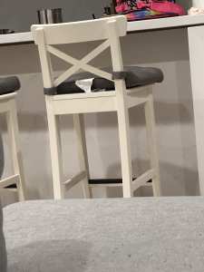 IKEA white bar stool