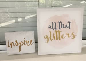CANVAS WALL ART, All That Glitters and Inspire