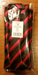 New Red/Black Lowes Business Tie Stain Resistant Size 16 Bargain!