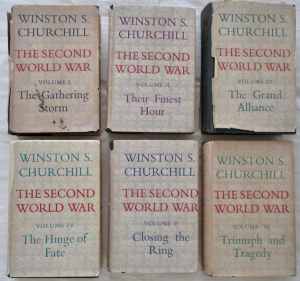 WINSTON CHURCHILL: WORLD WAR II 6 VOLUME SET INCL. THREE 1ST EDITIONS