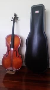 Cello 4/4 with SKB Hardshell Carry Case Bow ARTISTE