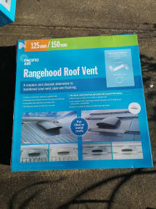 Low Profile Rangehood tile colorbond Roof Vent kit Shale Grey, Monumen