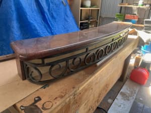 Granite solid and wrought iron iron fixture for Servery