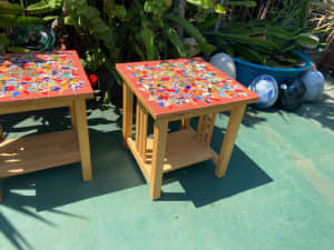 Wanted: ATTRACTIVE MOSAICKED COFFEE TABLES OR BEDSIDE TABLES IN MEXICAN TILES