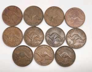 Australian Pre-Decimal Pennys.