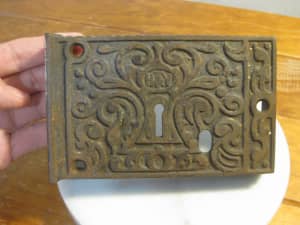 Original H & T Vaughan Rim Lock Casing (Parts/Decor)UK (19th Century)