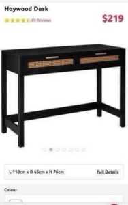 NEW IN BOX Haywood 2 drawer Desk Afterpay available