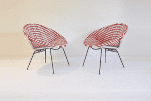 Vintage Outdoor Sputnik Vinyl Saucer Chairs. Retro. Breotex, era