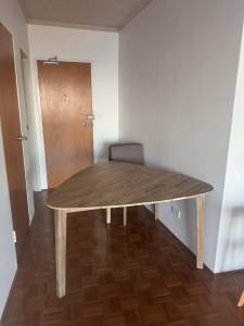 Wooden dining table - triangle shape