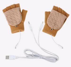 USB Heated Fingerless Gloves