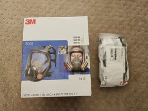 3M Reusable Full Face Mask 6800 (Medium) with 3M 60926 Filters