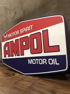 Ampol motor spirit motor oil reproduction sign