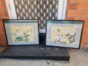 2 Asian Prints Framed and with matt