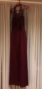 Burgundy Outrage ladies evening dress size 8