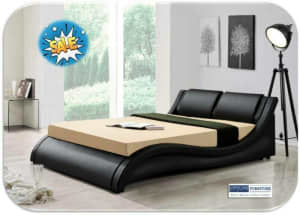 Brand New PARIS Bed Frame in PU Leather in Queen and King sizes