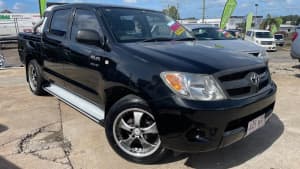 2007 Toyota Hilux TGN16R 07 Upgrade Workmate Black 5 Speed Manual Dual Cab Pick-up