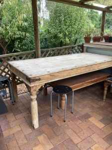 Solid wood dining table large