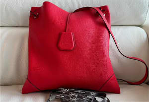 Brand NEW-Hermes Handbag- Leather SILKCITY 33 Rouge